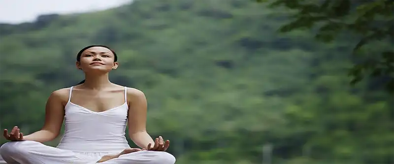 Meditation breathing techniques performed by a female wearing white clothes. Meditation and the various methods you can learn and practice @ i-am-meditations.com